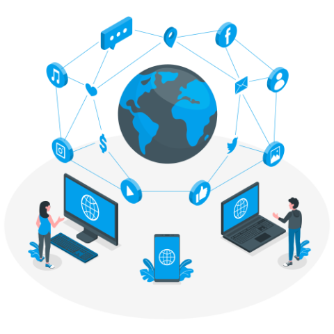 Ilustracion de conectividad global